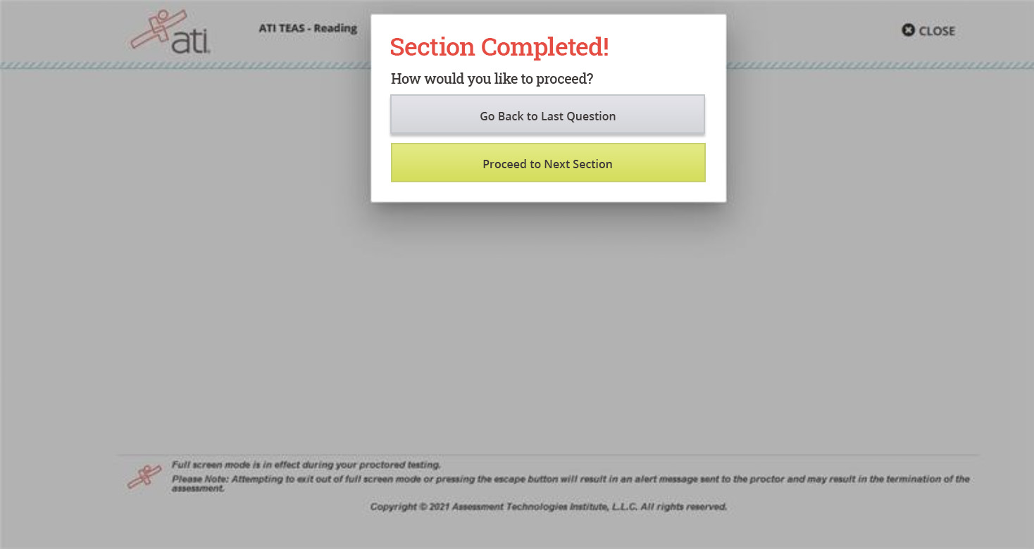TEAS Online Proctored by ATI ATI