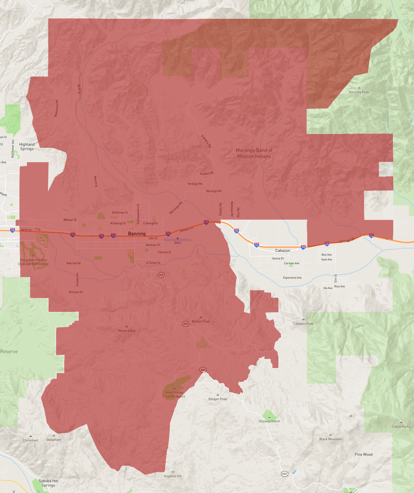 Zip Code 92220 - AtlasBig.com