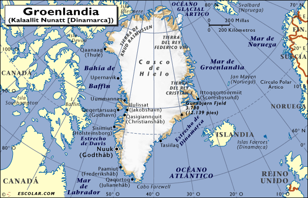 Mapas de Mapa de Groenlandia