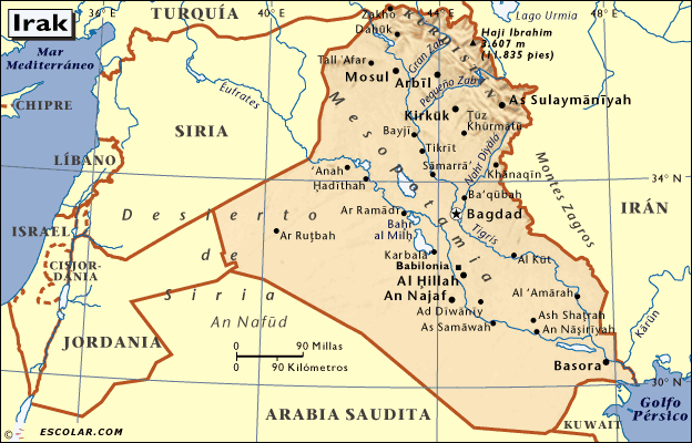 Mapas de Mapa de Irak