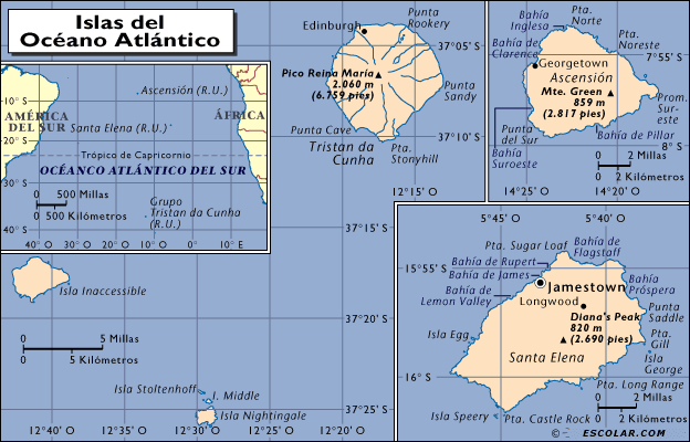 Mapas de Mapa de Islas del Atlántico del Sur