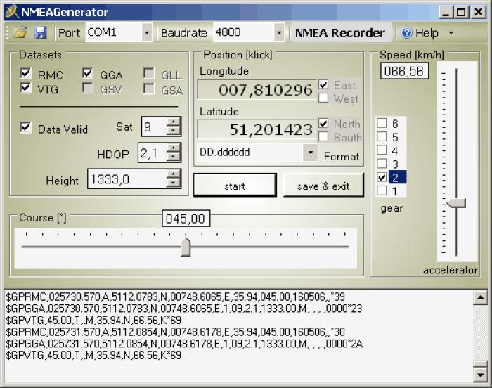 GPS Simulator ATLsoft