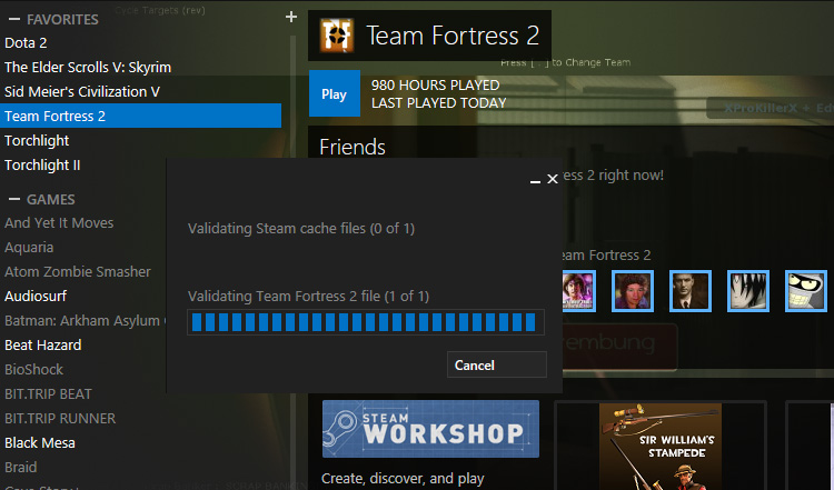 [HowTo] Fix Steam always validating cache files
