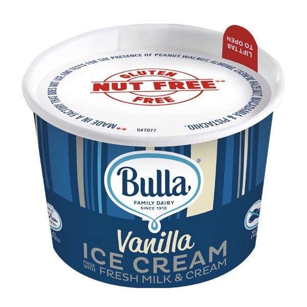 Vanilla Ice Cream Cups 54pce x 100ml (Bulla) Atmos Foods