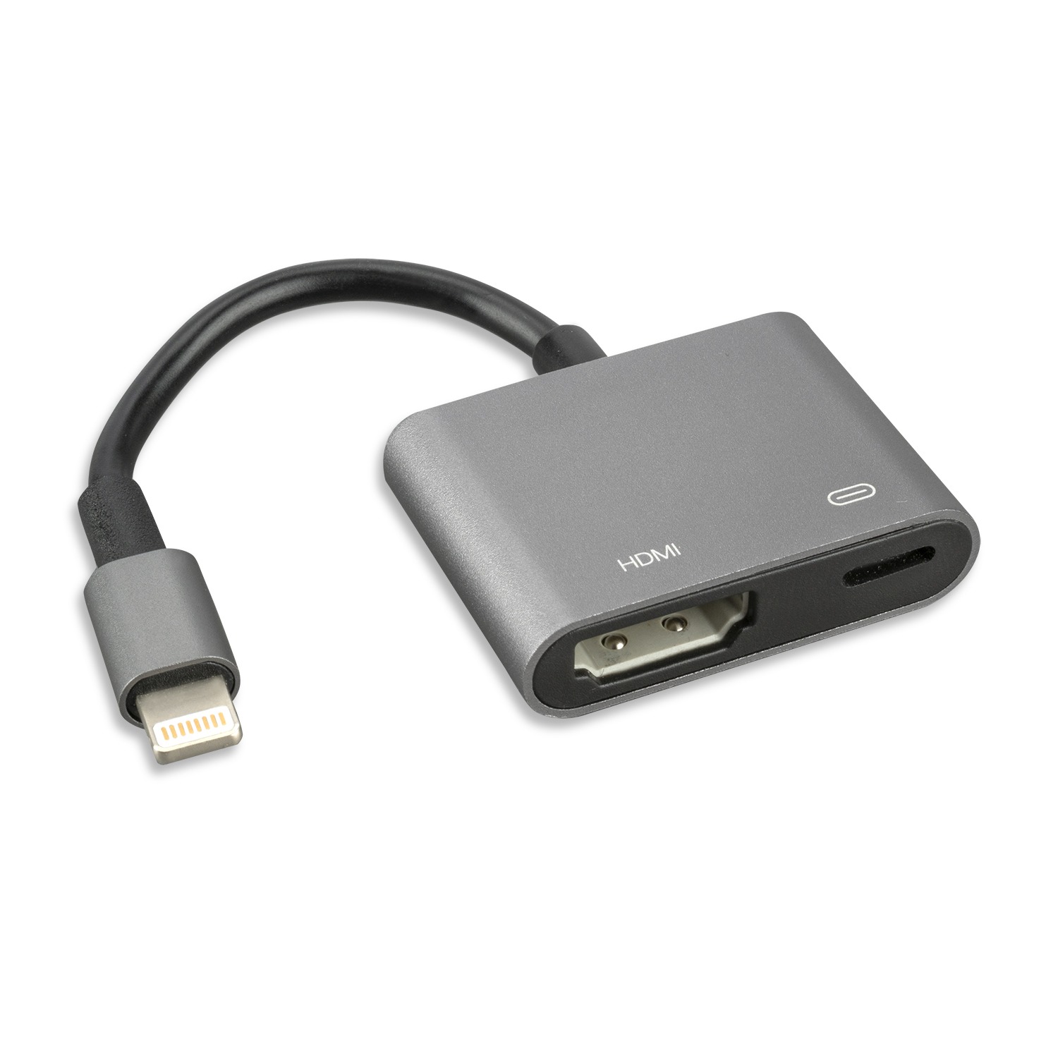 Adaptateur Lightning vers HDMI 6cm noir / gris Atom
