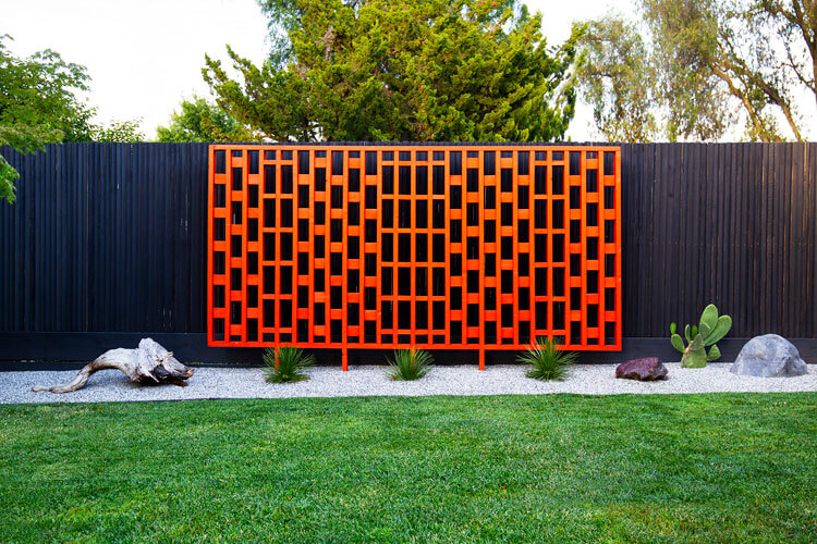 Mid Century Modern Front Yard Fence