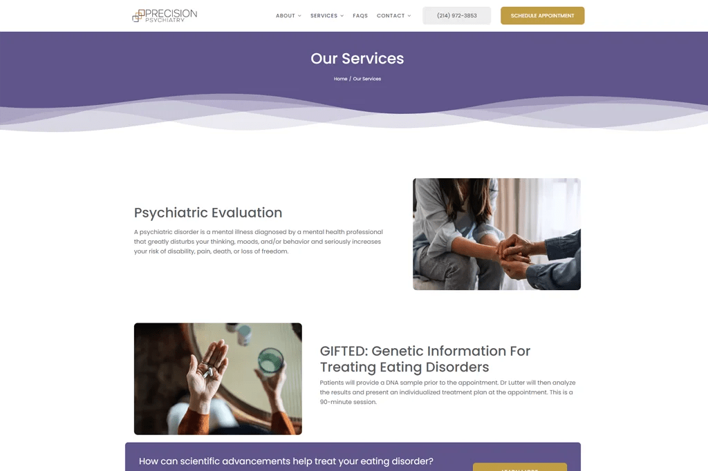 Precision Psychiatry Dallas Digital Marketing Agency