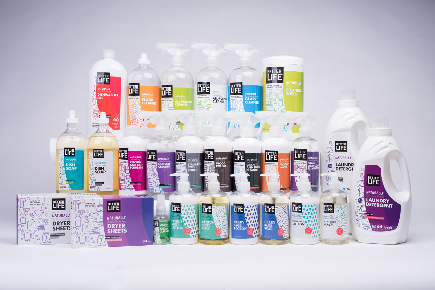 New Branding and Package Design for Better Life Cleaning Products