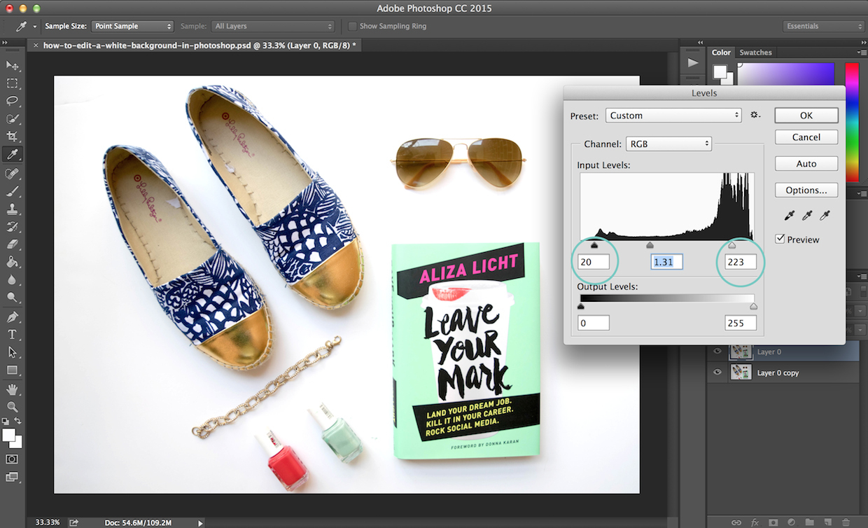 How to Edit a White Background in A Touch of Teal