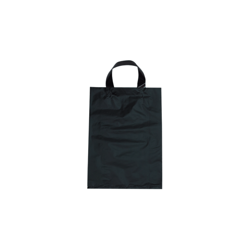 Black Plastic Bag with Soft Handle Small