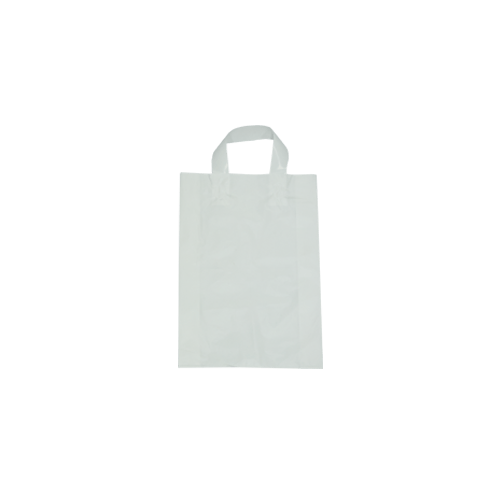 White Plastic Bag with Soft Handle Small
