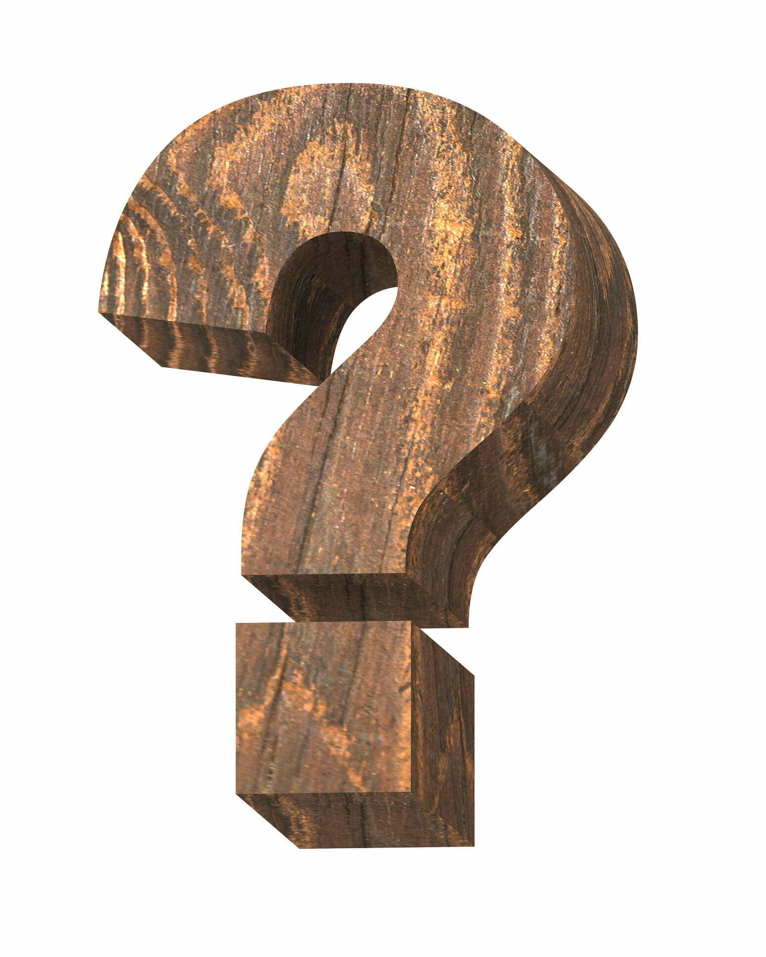 Wooden Question Mark