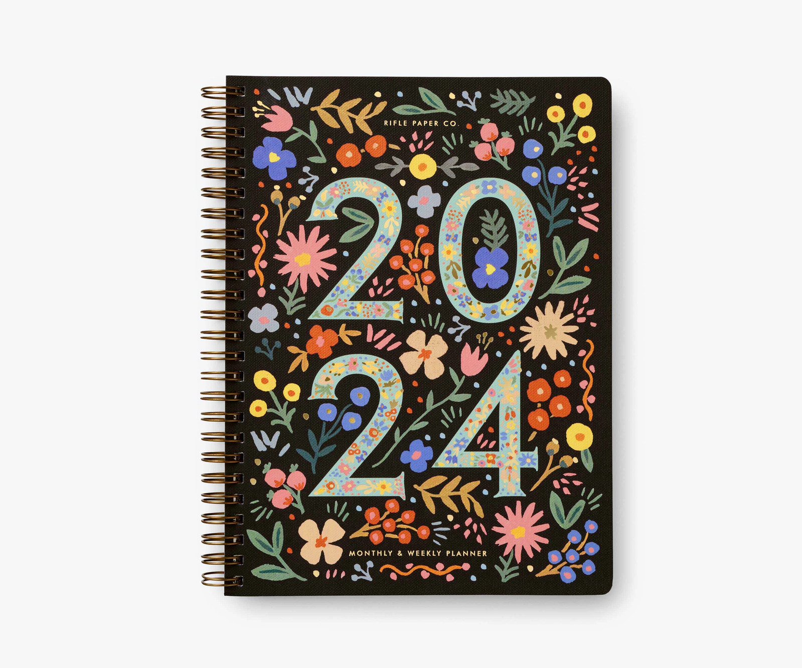 Rifle Paper Co. 2024 12 months Softcover Spiral Planner Flores