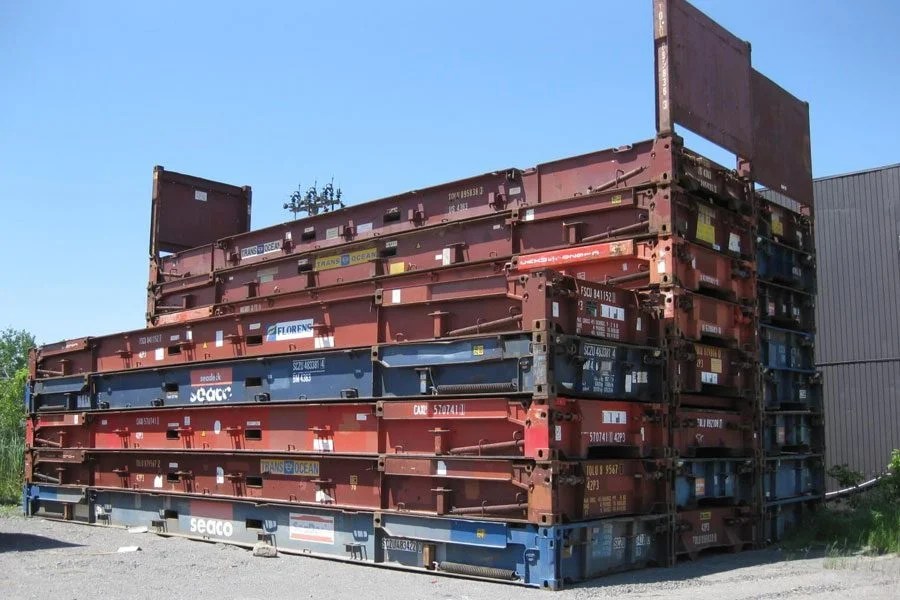 Used 40 ft Flat Rack Shipping Container for Sale ATS Containers