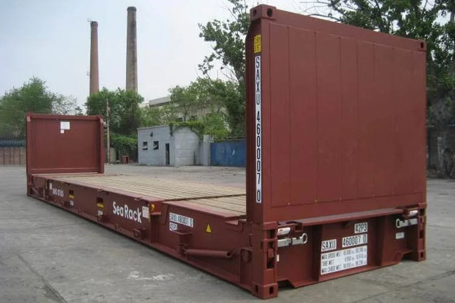 Used 40 ft Flat Rack Shipping Container for Sale ATS Containers