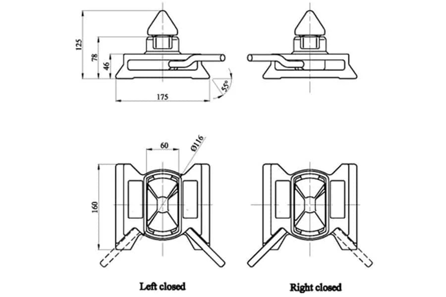 Deck Mount Twist Lock ATS Accessories