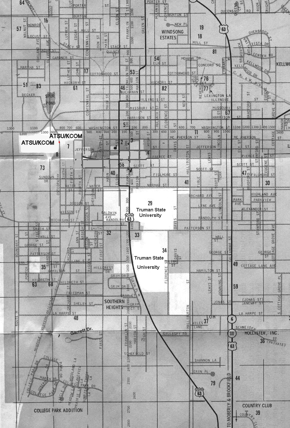 City Of Kirksville Mo Map