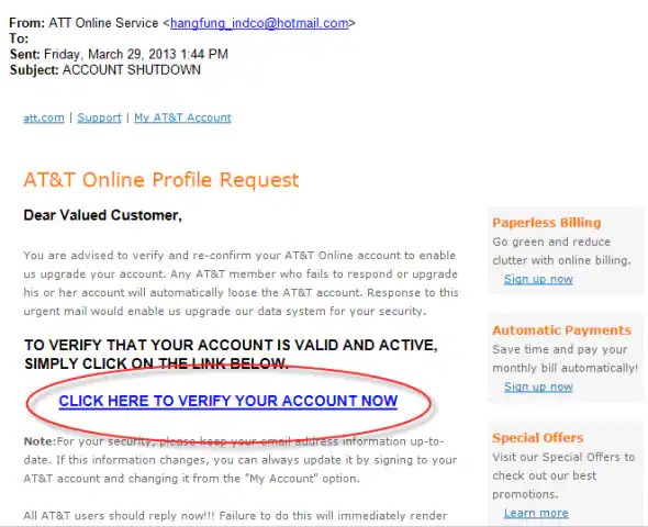 AT&T Mail Currently Yahoo More