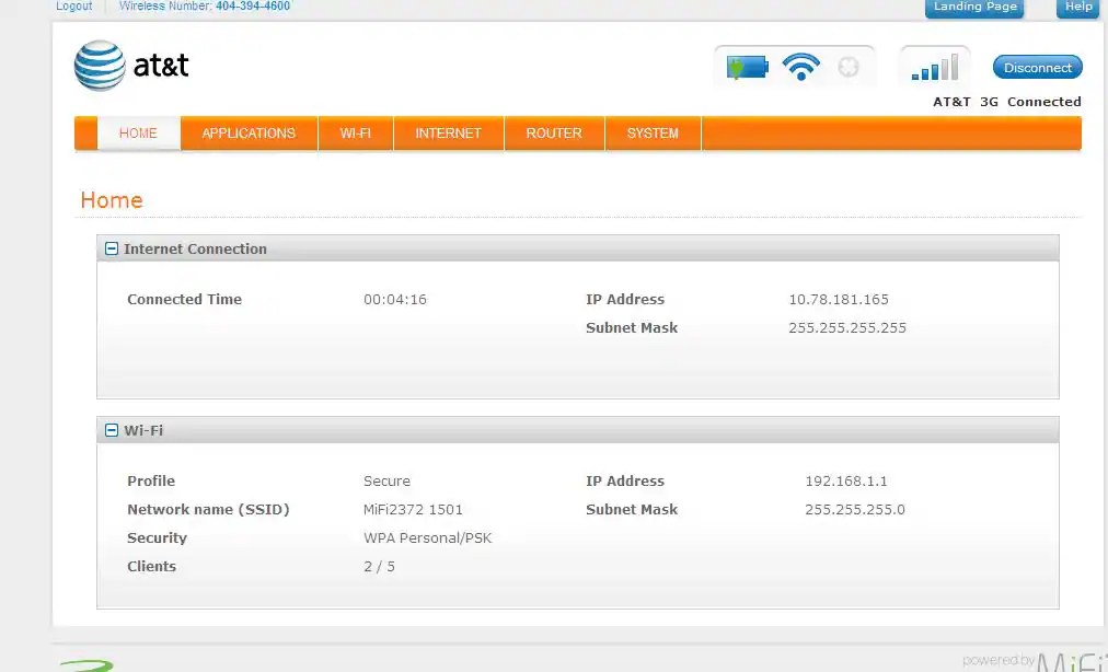 Http Mobile hotspot Login Admin