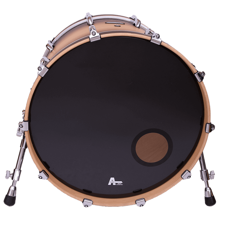 Proflex1 Black No Overtone Ported Bass Drum Heads Attack Drumheads