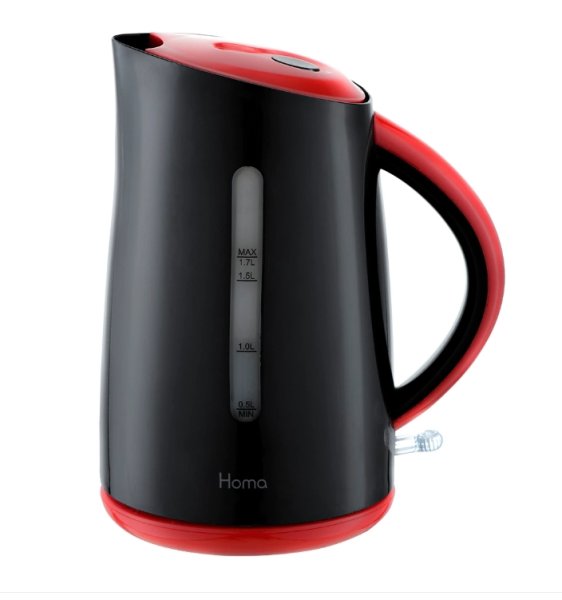 HOMA KETTLE ELECTRIC Black/Red Malta Kitchen & Household Malta Attards Household Goods and