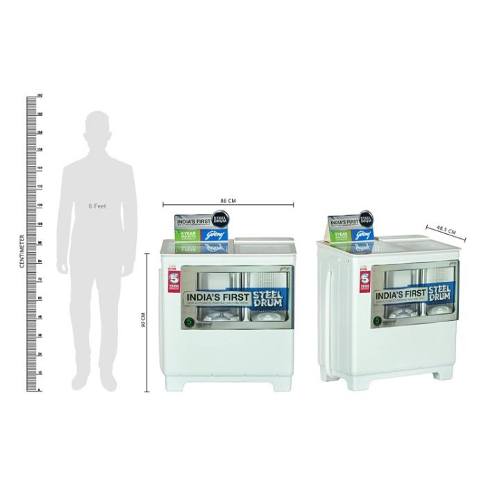 Godrej 8 Kg SemiAutomatic Top Loading Washing Machine WS 800 PDS Gold SprinkleAttinkara