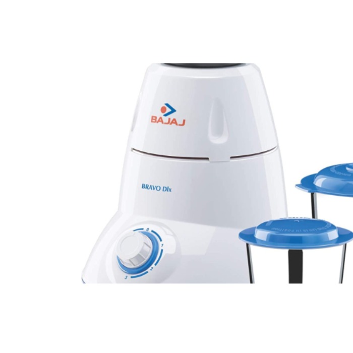 Bajaj Bravo DLX 500Watt Mixer Grinder (White and BLUE)Attinkara