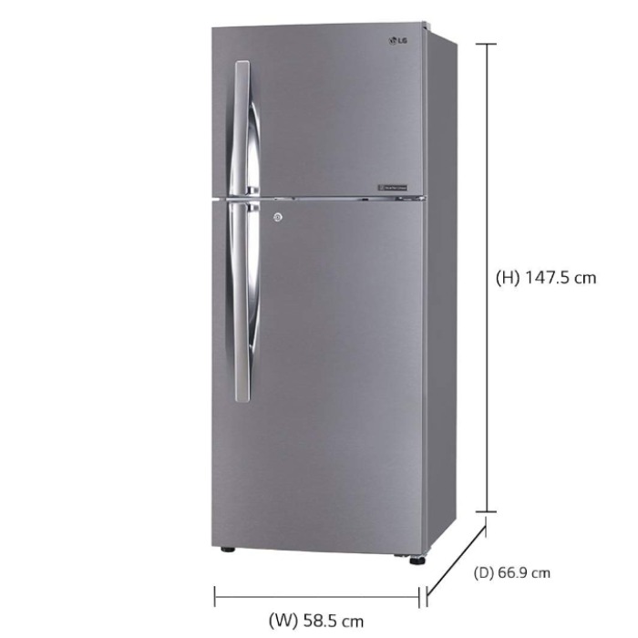 LG 260 L 2 Star Inverter FrostFree DoubleDoor Refrigerator (GL