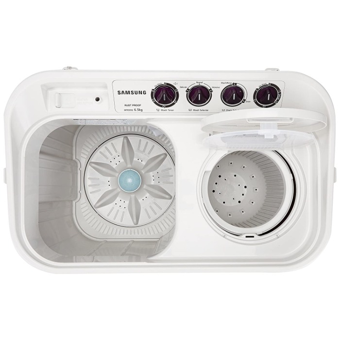 Samsung 6.5 kg SemiAutomatic Top Loading Washing Machine (WT655QPNDRP, White and Purple)Attinkara
