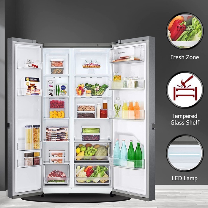 LG 688 L FrostFree Smart Inverter Compressor SideBySide Refrigerator