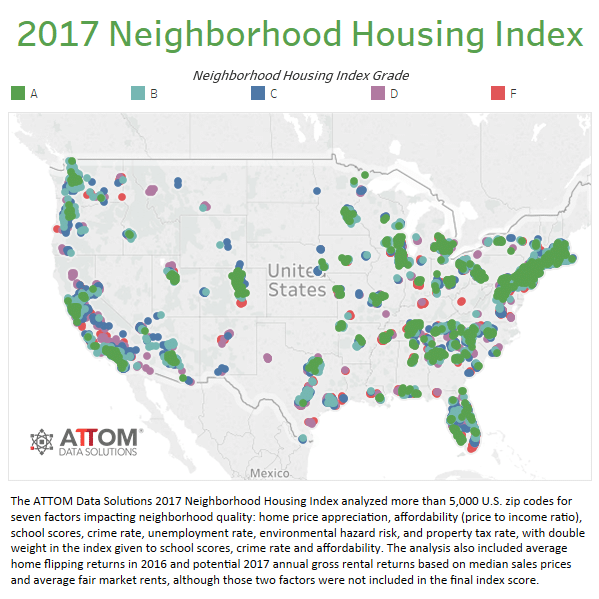 2017 Neighborhood Housing Index Heat Map ATTOM Data Solutions