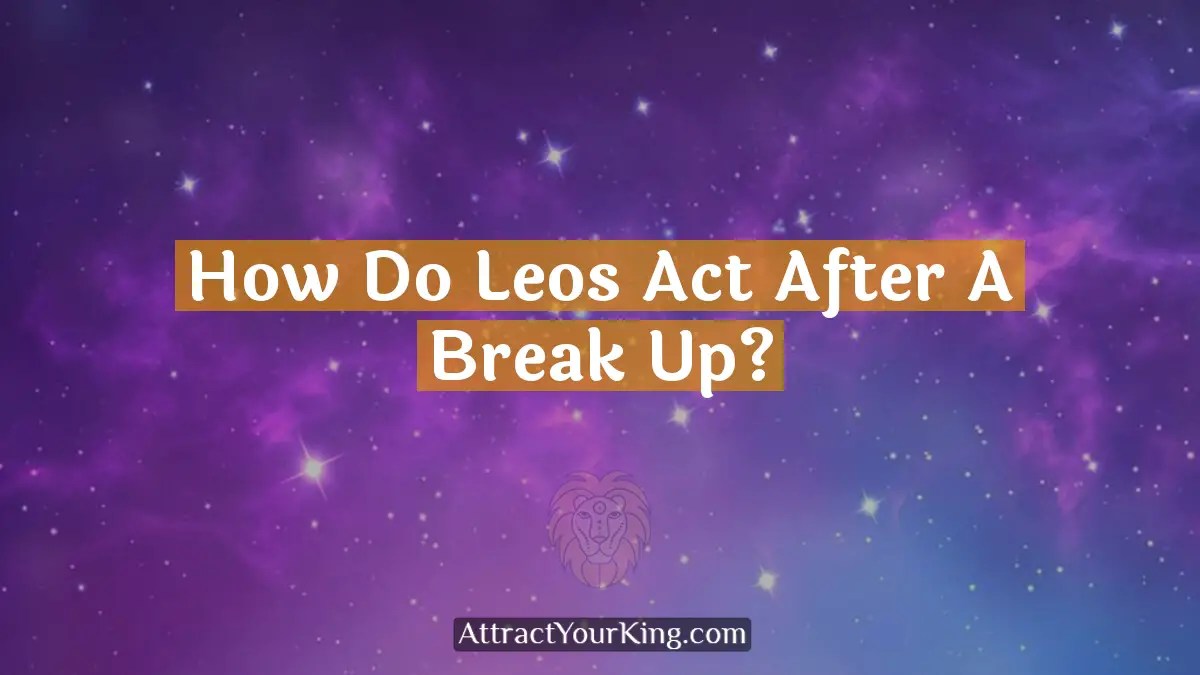 How Do Leos Act After A Break Up? Attract Your King(019)