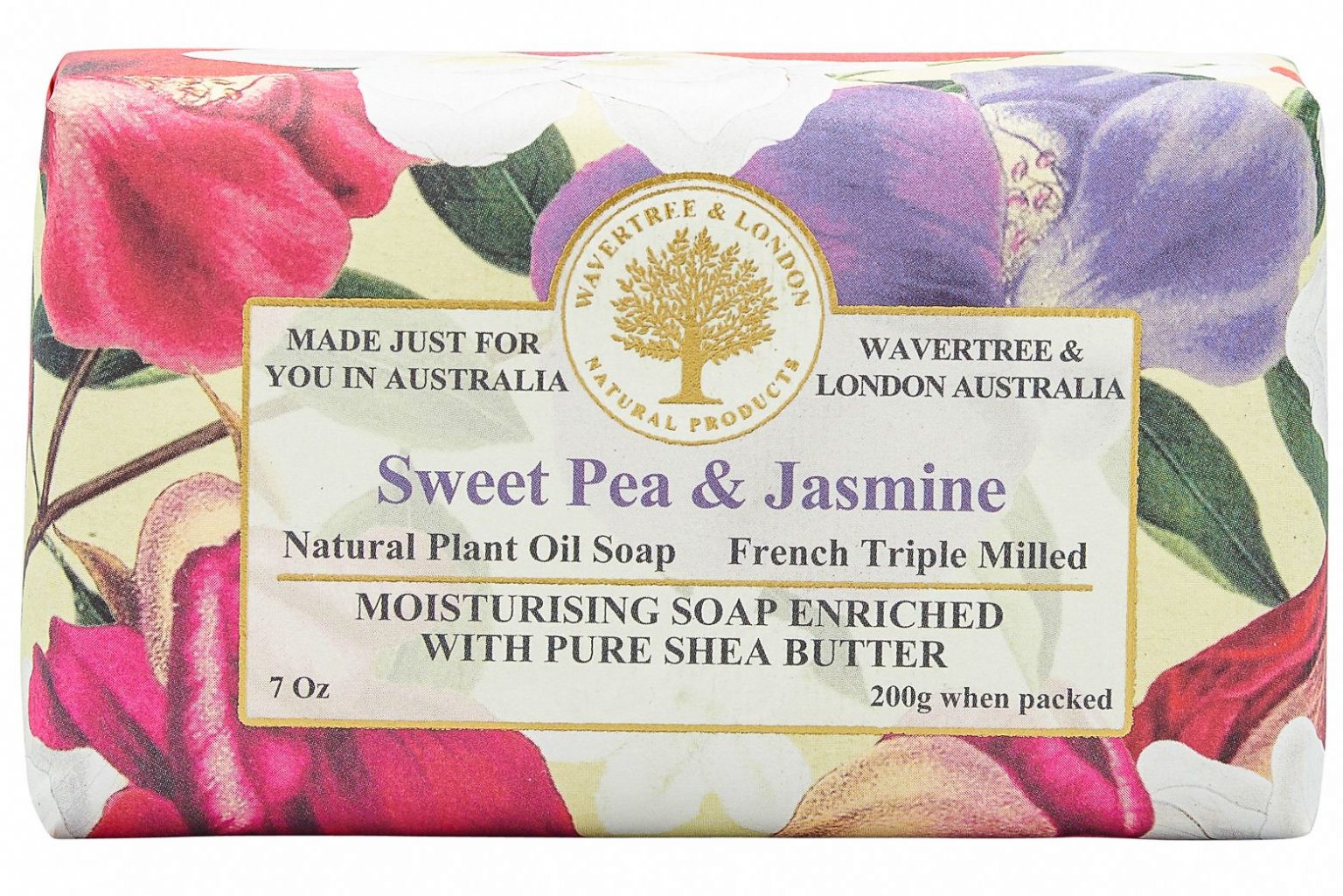 Sweet Pea Jasmine Soap Bar 200g • AURANGE Candles, Soap, Skincare
