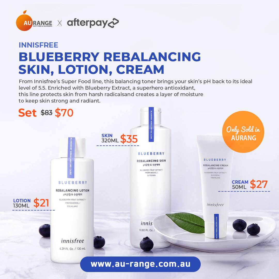 [Innisfree] Blueberry Rebalancing Set • AURANGE Candles, Soap