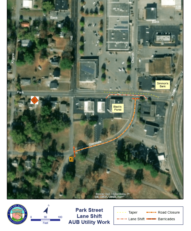 AUB Wastewater Work Requires Lane Closure Athens Utilities Board