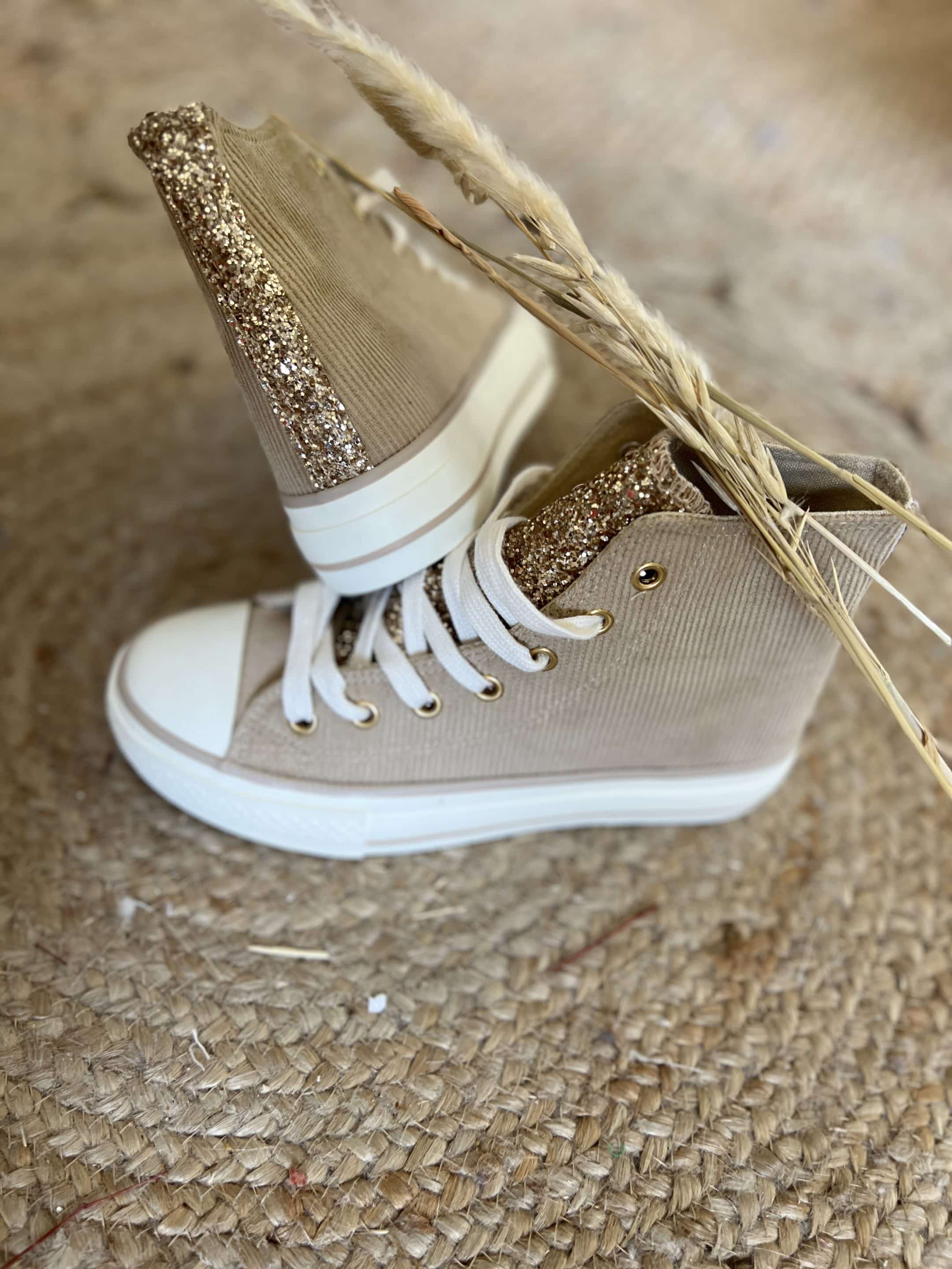 Basket CDS beige Au Château De Sable Boutique en ligne pour femme