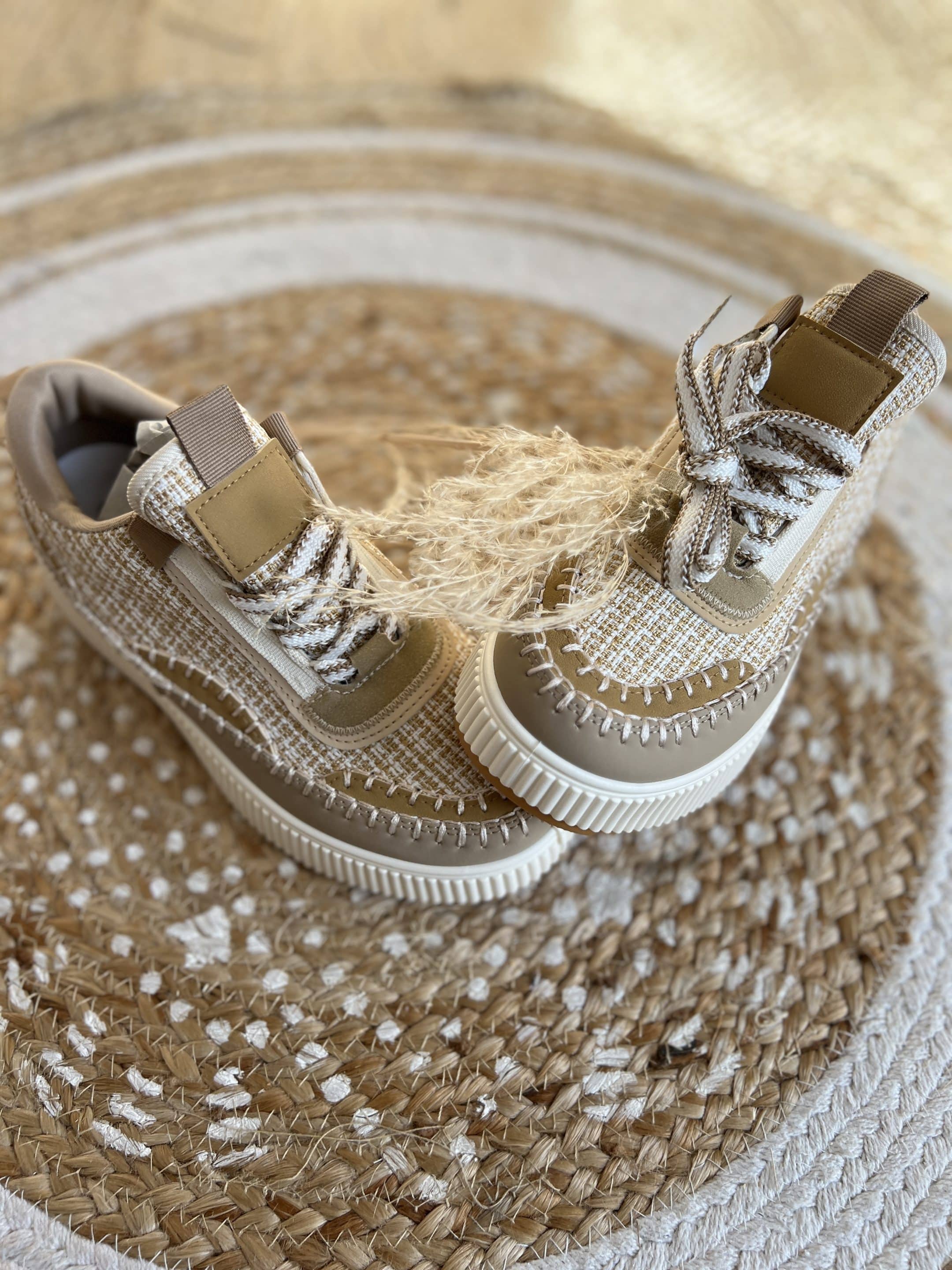 Basket CDS taupe Au Château De Sable Boutique en ligne pour femme