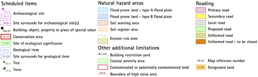 What is a map legend with example pictures