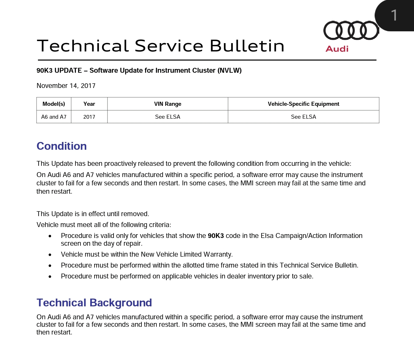 C7 a6 a7 instrument cluster/mmi software update?