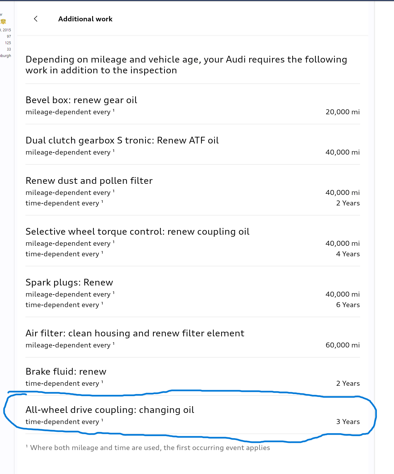 RS3 service allwheel drive coupling