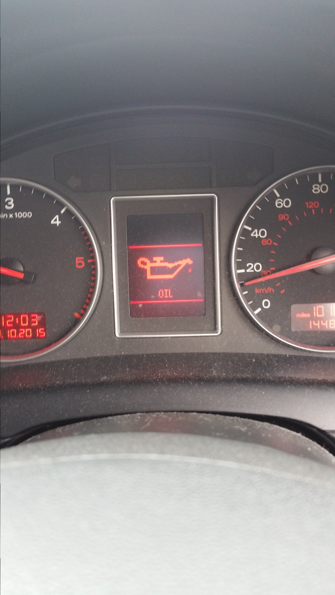 Oil warning light