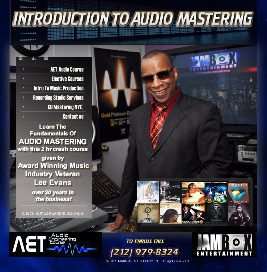 JAMBOX AET Audio Mastering Class NEW YORK, NYC MUSIC ENGINEERING COURSE