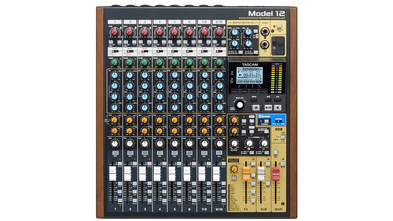 Tascam Model 12, il mixer con registratore multitraccia ora ancora più