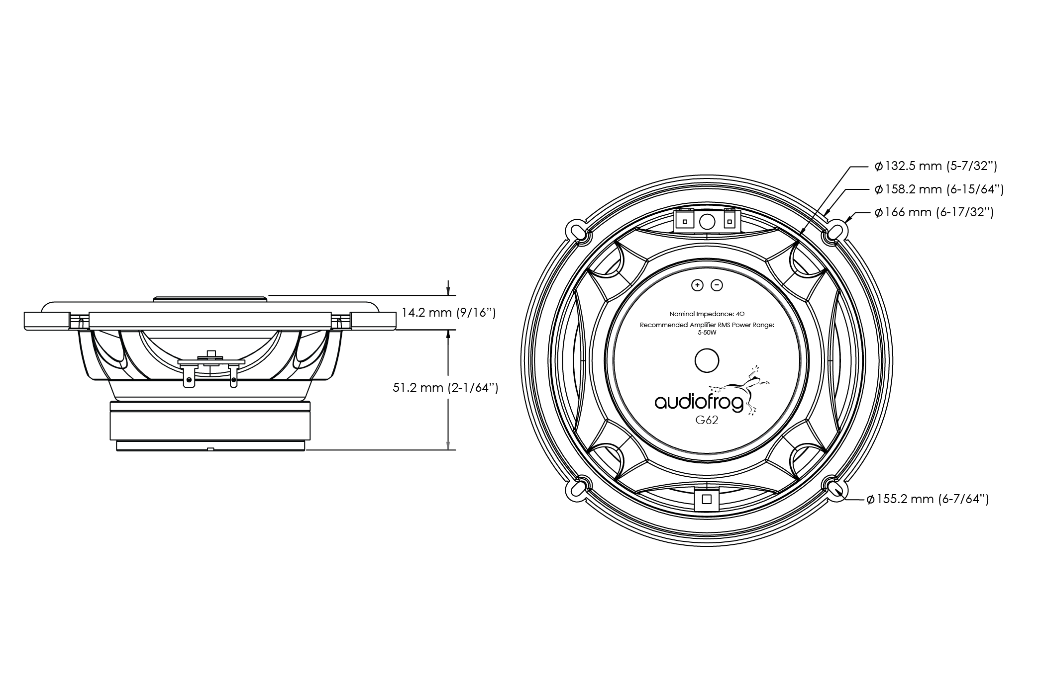 AUDIOFROG G62 17CM COAXIAL