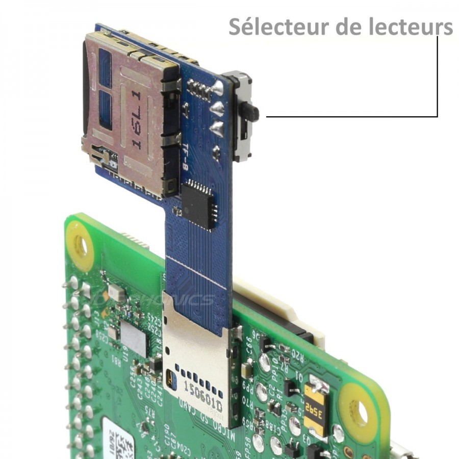 Dual Micro SD CARD reader with Micro SD CARD for adpater