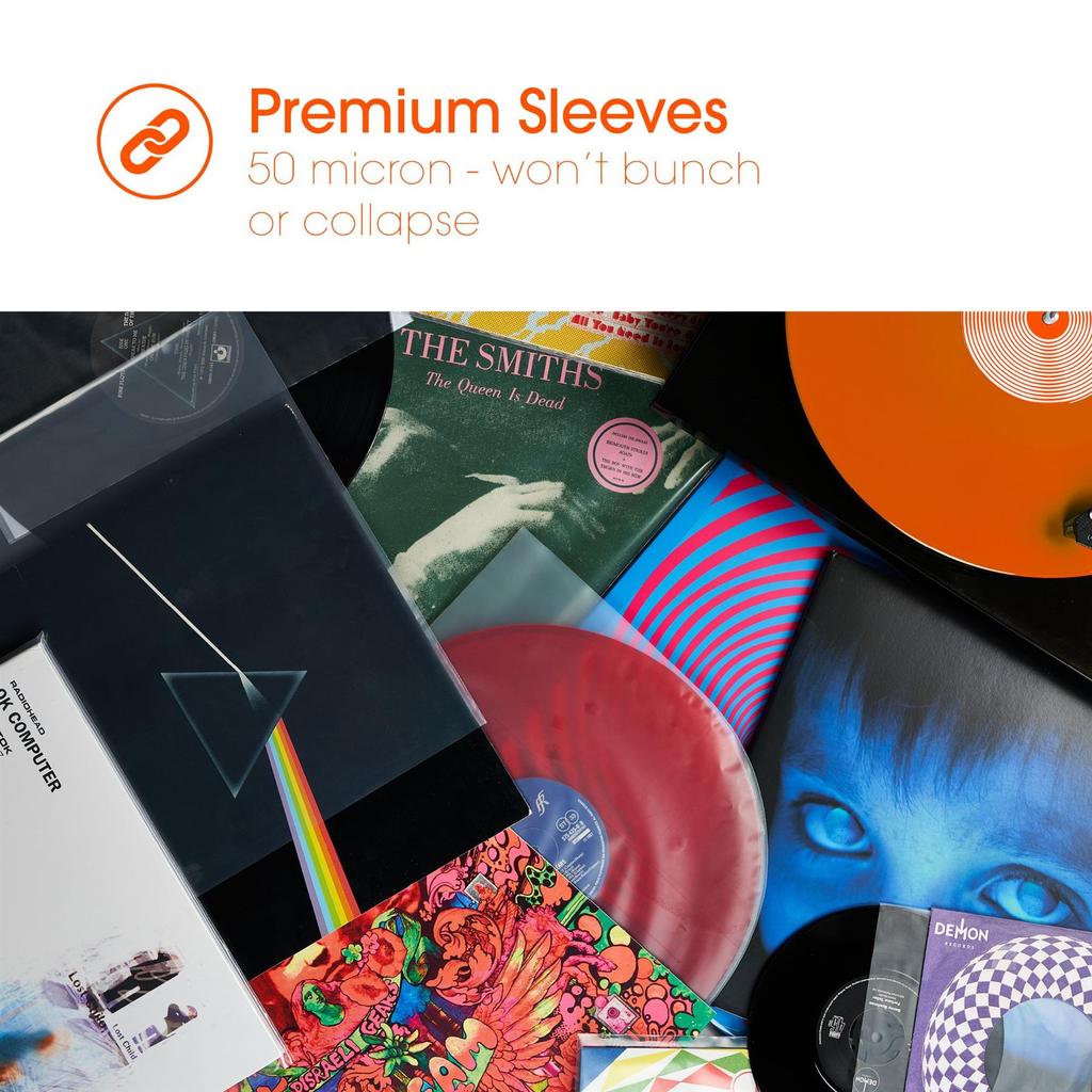 vinyl record sleeves AUDIOPHILE 12" Inner Sleeves (Pack of 100)