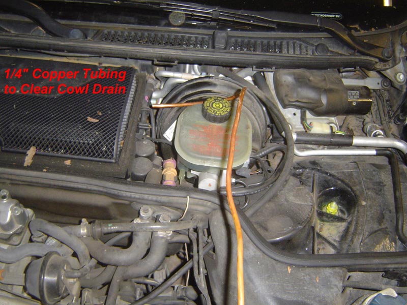 audipages Unclogging the A8 Evaporator Drains