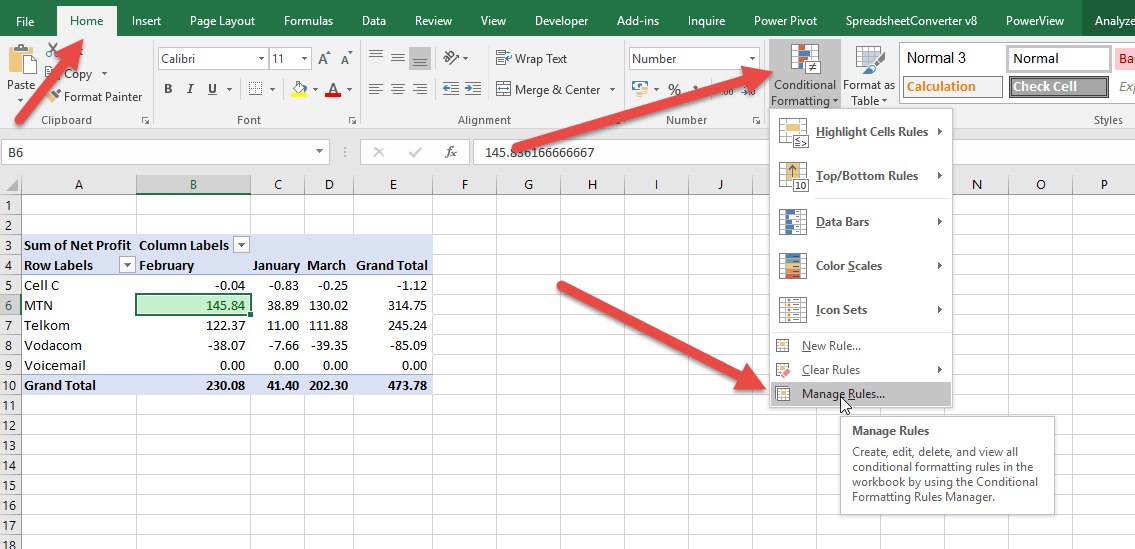Conditional format a Pivot Table with the wizards • AuditExcel.co.za