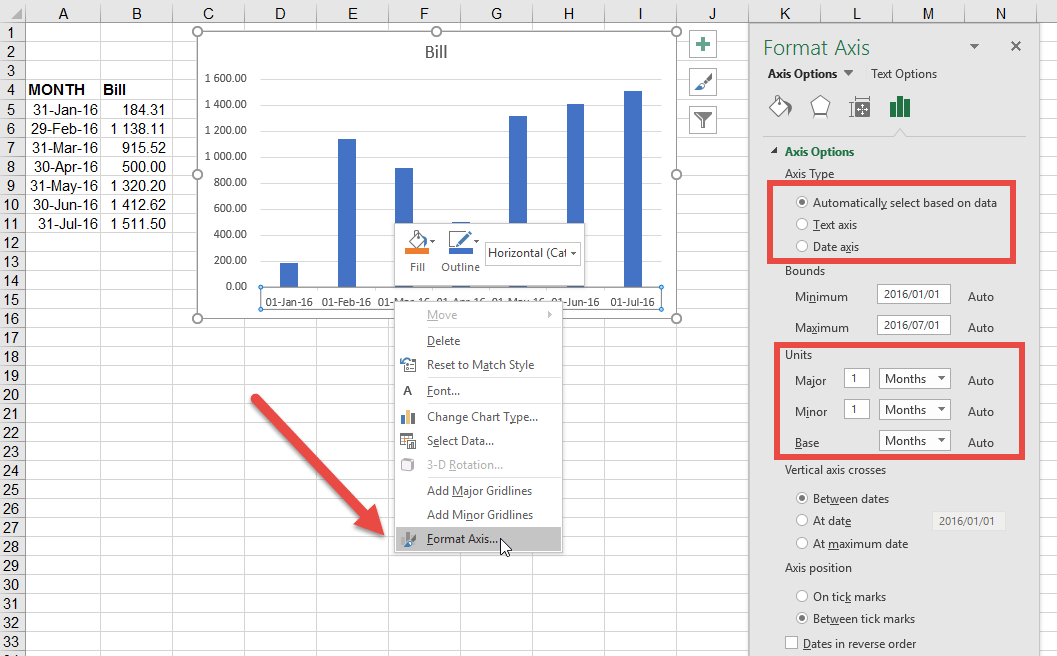 Date Axis in Excel Chart is wrong • AuditExcel.co.za