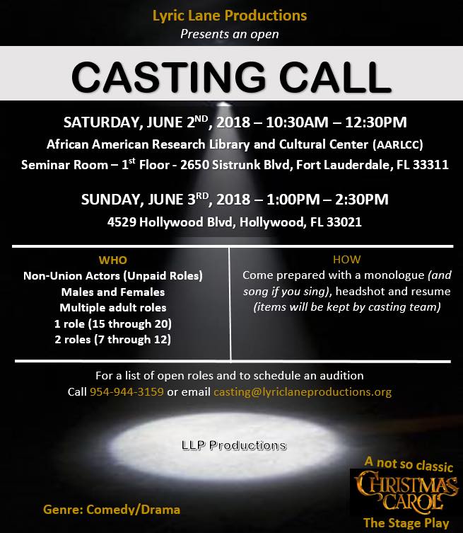 Open Casting Call in Ft. Lauderdale, FL for “A Not So Classic Christmas